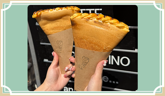 カスタードブリュレとチョコレート